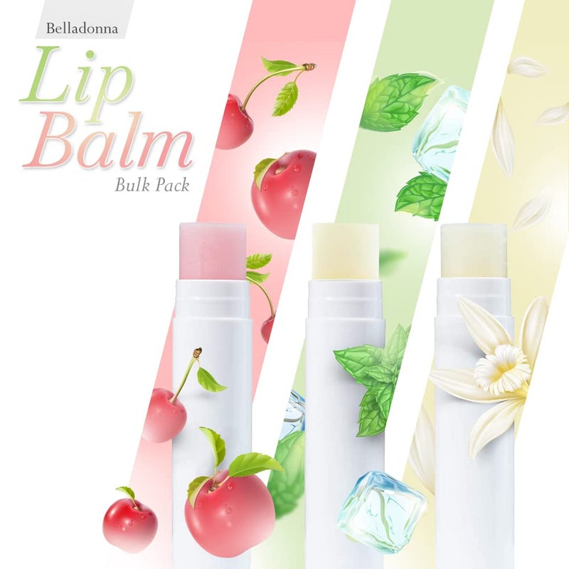 Bella Donna Lip Balm Bulk Unlabeled - Made in USA Bulk Chapstick - Natural Ingredients Vitamin E Shea Butter - Custom Chapstick Bulk For Party & Wedding Favors (100 Count, Peppermint) - Image 2
